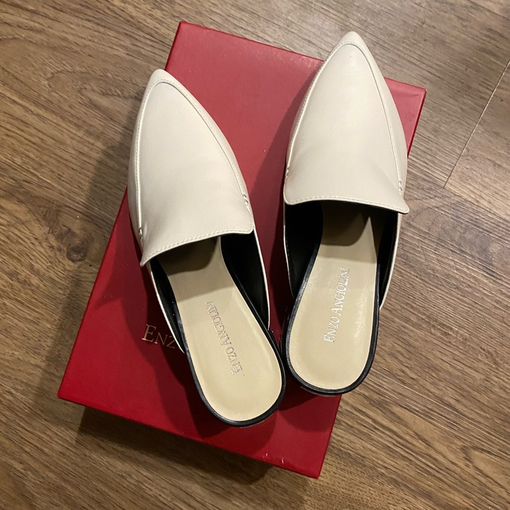 Enzo Angiolini Cream Mule